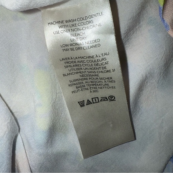 Anthropologie Maeve Ruffled Wrap Maxi Skirt Floral High-Low Wrap Skirt Large - Picture 9 of 9